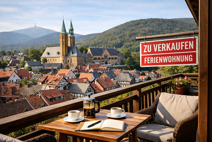 Ferienwohnung im Harz mit Balkon und Aussicht auf die Altstadt von Goslar � Immobilien Kapitalanlage und Renditeobjekt in touristischer Lage