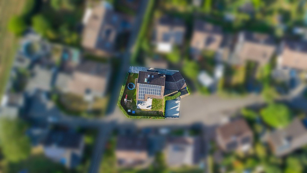 Luftaufnahme Einfamilienhaus Langelsheim ruhige Wohnlage Immobilienmakler Valentin Hauser