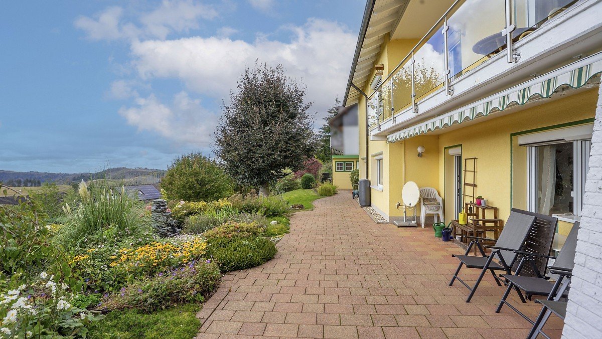 Terrasse Einfamilienhaus St. Andreasberg mit Panoramablick Valentin Hauser Immobilien