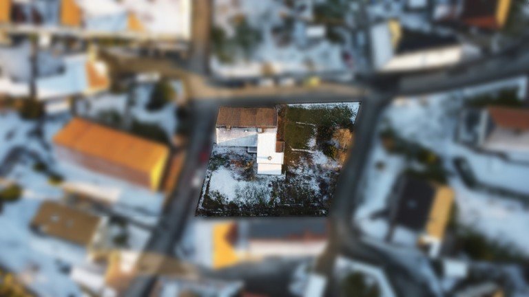 Luftaufnahme Langelsheim Einfamilienhaus Fachwerkhaus mit gro�em Garten