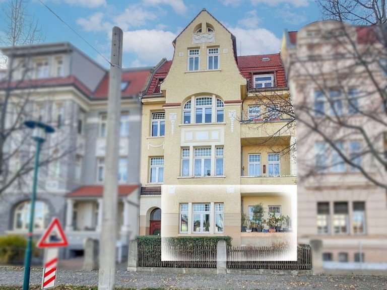 Aussenansicht Halberstadt Erdgeschosswohnung Gro�z�gige Dreiraumwohnung mit Balkon
